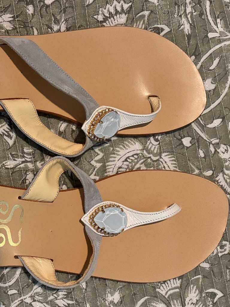 Siano Via Roma Embellished Thong Sandals